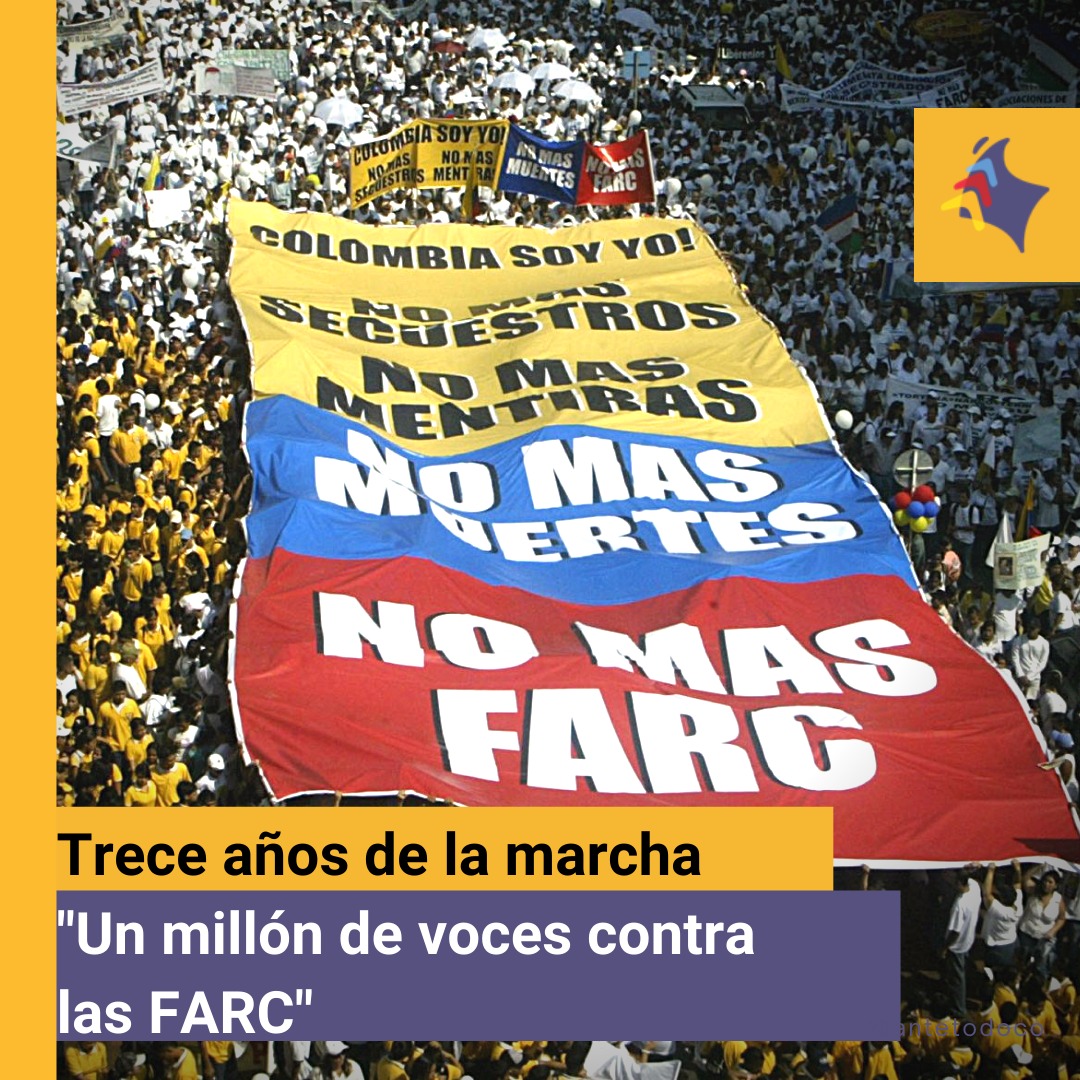 14 años de la marcha “Un Millón de voces contra las FARC”